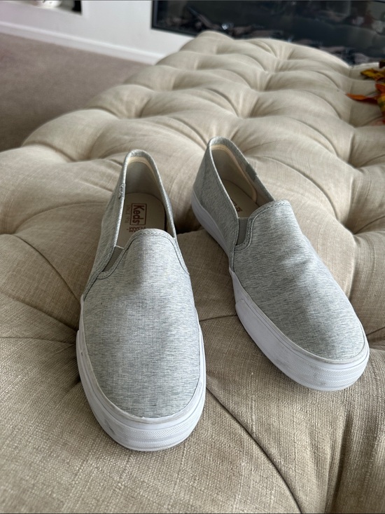 Keds Shoes - Keds Women's Slip-On Loafers in Heather Gray and White
